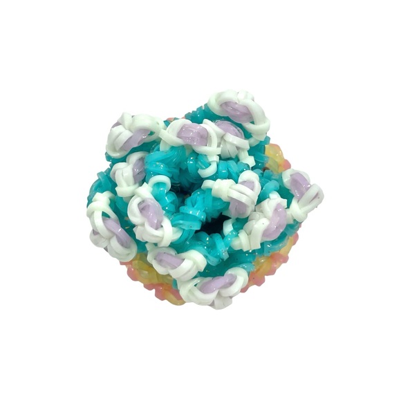 Loomigurumi Succulent Handmade/Homemade Rainbow Loom Multi Glitter - Picture 3 of 5